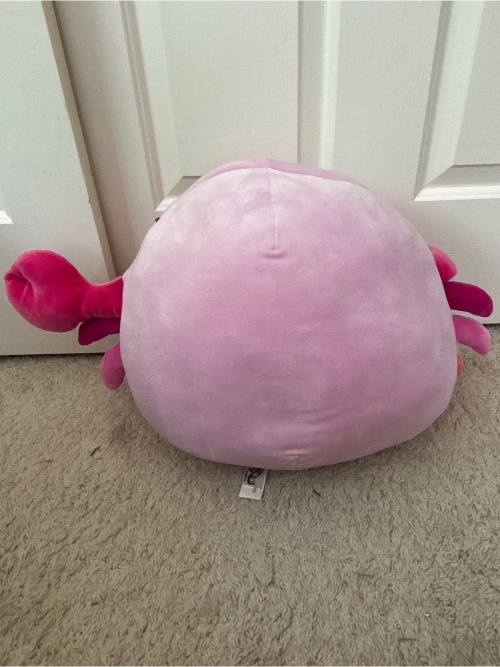 SQUISHMALLOWS Cailey  Plush Pink Crab Pillow Cushion Kellytoy